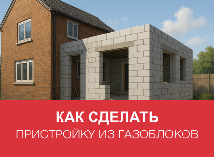 Переоборудование старого дома: пристройка из газоблоков в Брянской области
